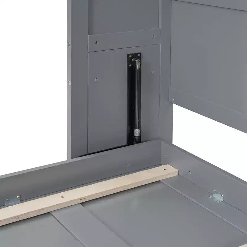 Modern Design Queen Size Murphy Bed Wall Bed, Folded into a Cabinet with Top Shelves and USB Ports