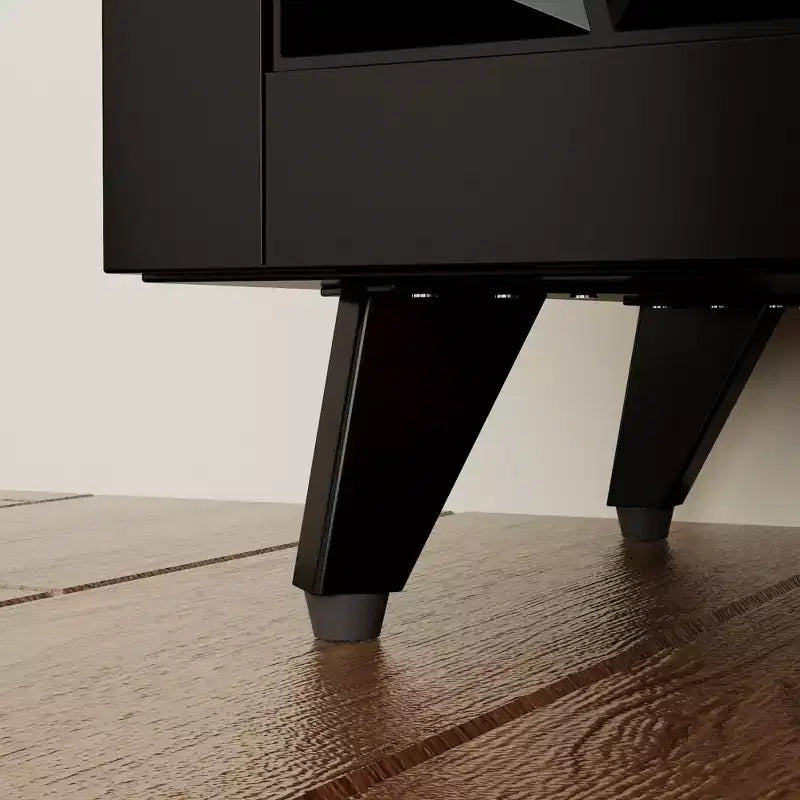 4-Door Diamond-Patterned Surface Dresser for Living Room Storage