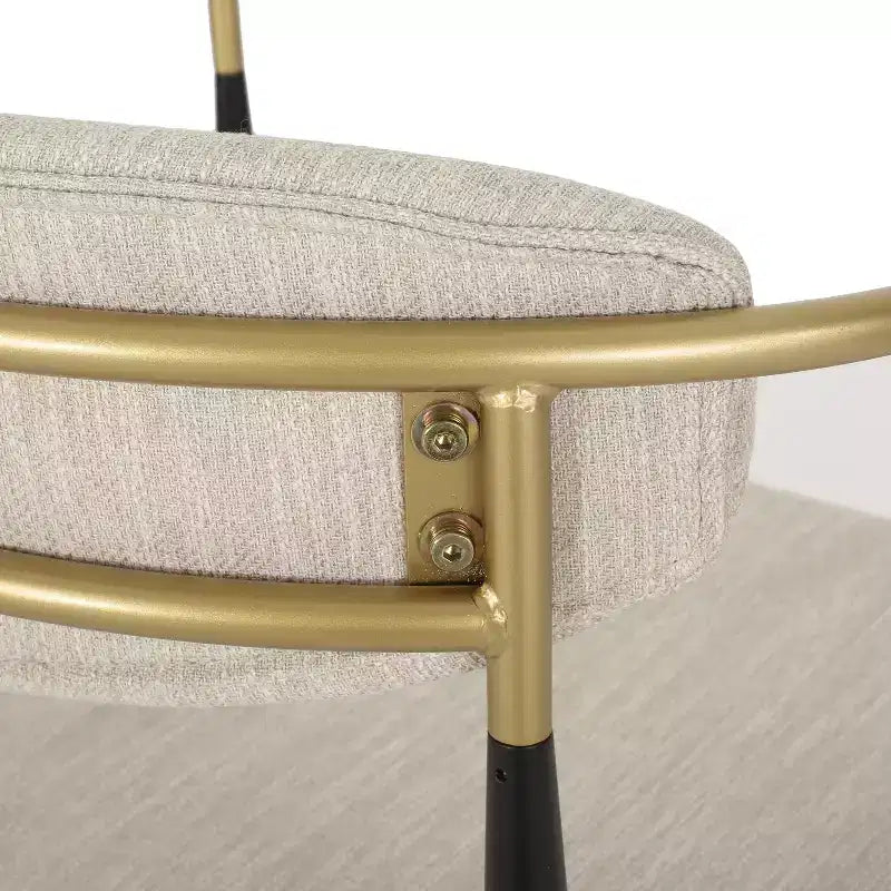 Tabourets de comptoir modernes en fer de 63,5 cm recouverts de tissu (lot de 2)