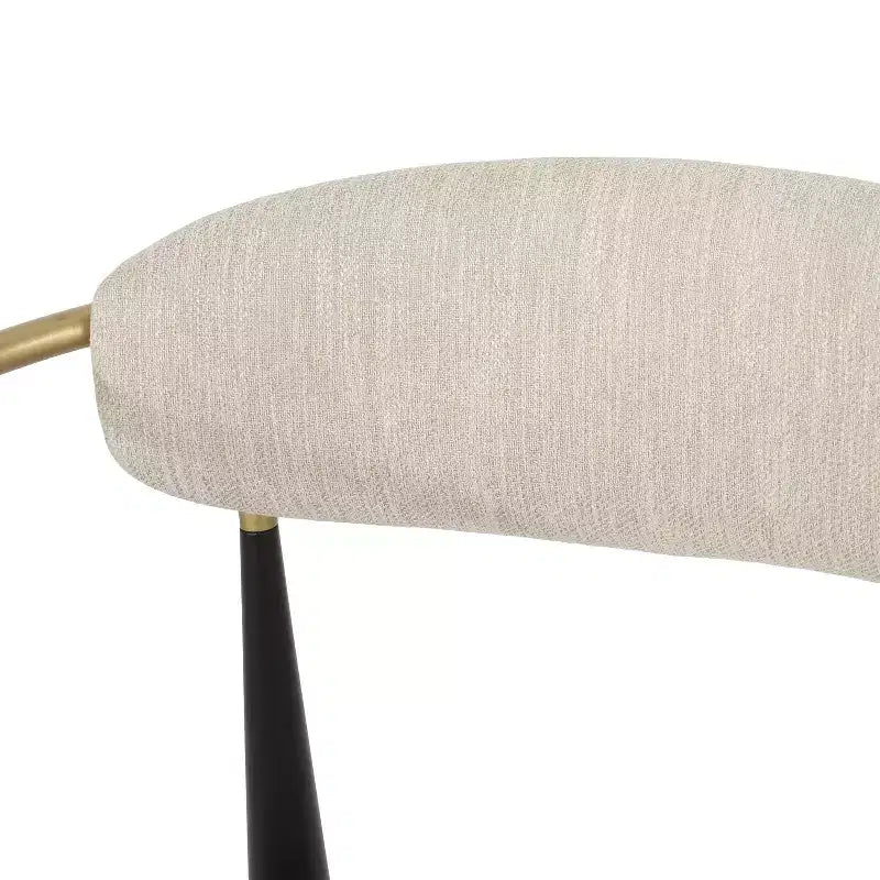 Tabourets de comptoir modernes en fer de 63,5 cm recouverts de tissu (lot de 2)