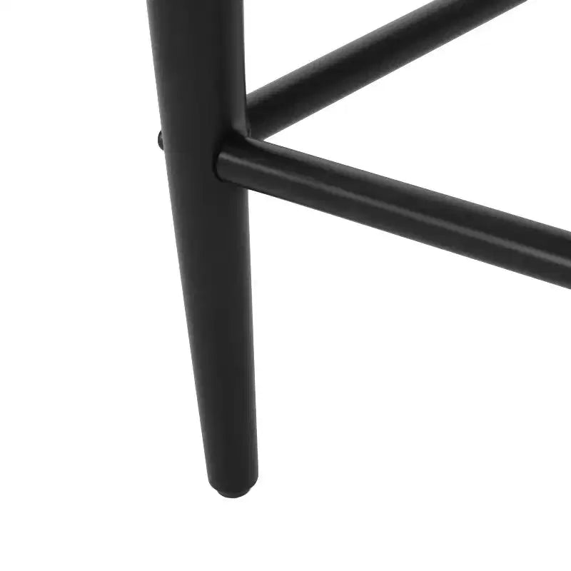 Tabourets de comptoir modernes en fer de 63,5 cm recouverts de tissu (lot de 2)