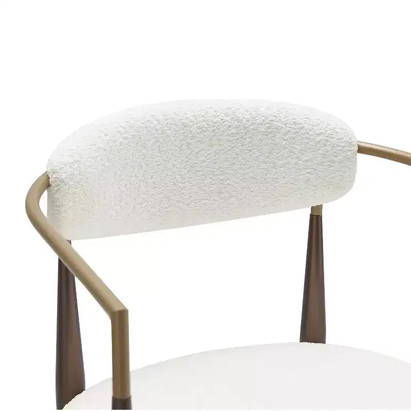 Tabourets de comptoir modernes en fer de 63,5 cm recouverts de tissu (lot de 2)