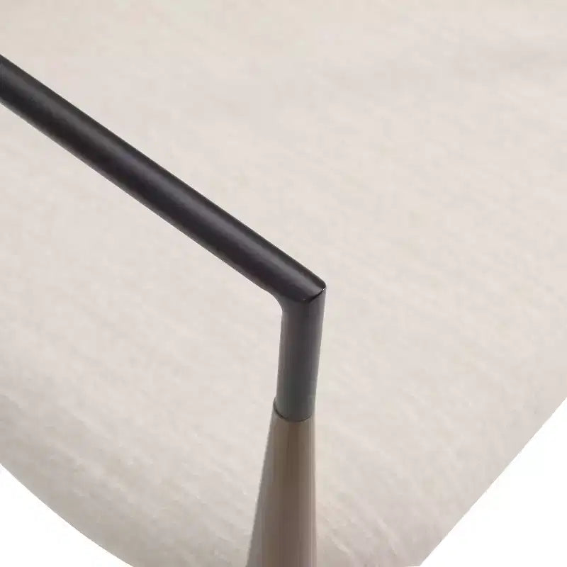 Tabourets de comptoir modernes en fer de 63,5 cm recouverts de tissu (lot de 2)