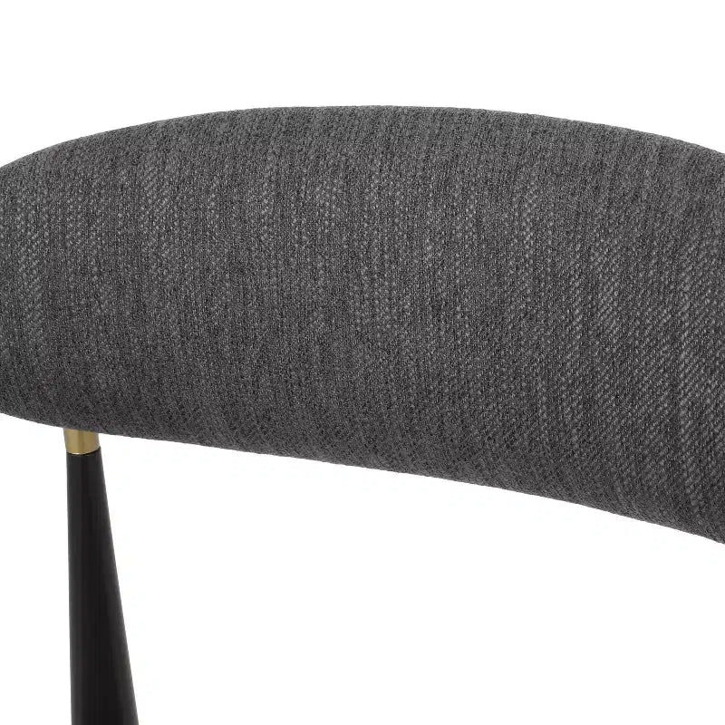 Tabourets de comptoir modernes en fer de 63,5 cm recouverts de tissu (lot de 2)