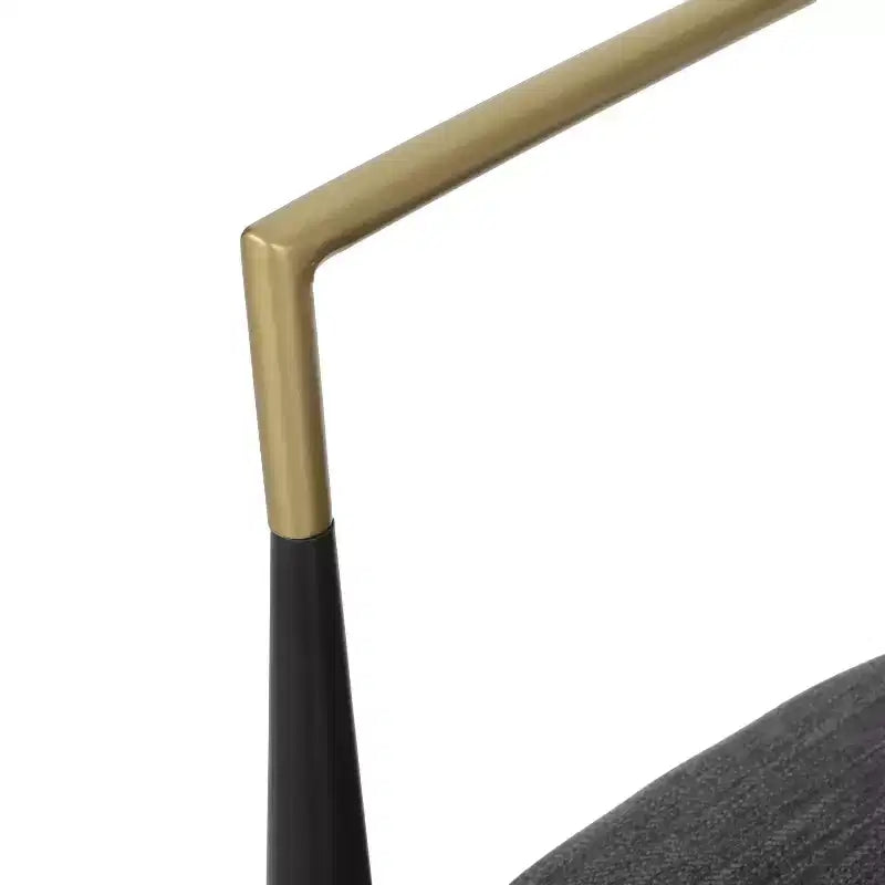 Tabourets de comptoir modernes en fer de 63,5 cm recouverts de tissu (lot de 2)
