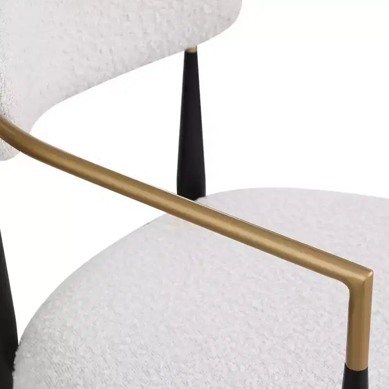 Tabourets de comptoir modernes en fer de 63,5 cm recouverts de tissu (lot de 2)