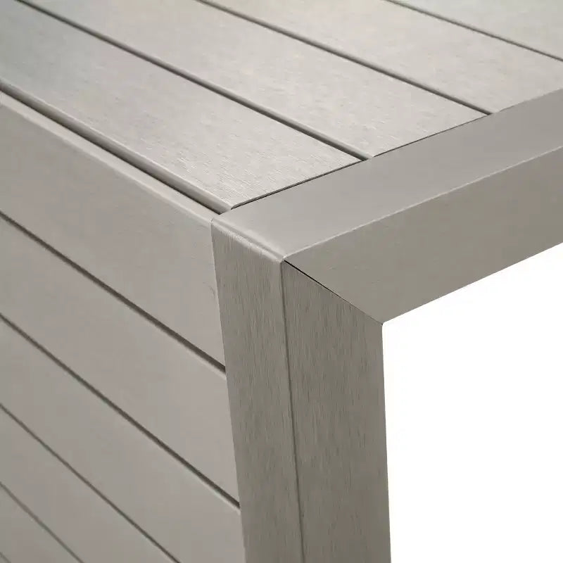 End Table Fashionable Modern Aluminium Side Table with Storage Silver