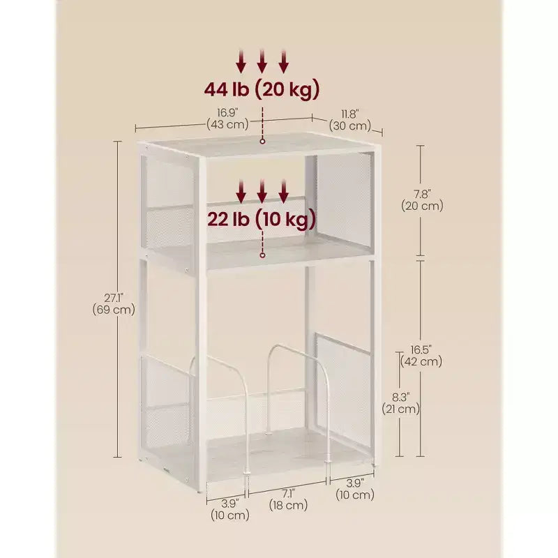 3 - Tier Record Player Stand & Side Table - Holds up to 100 Vinyl Records, Ideal for Living & Bedroom