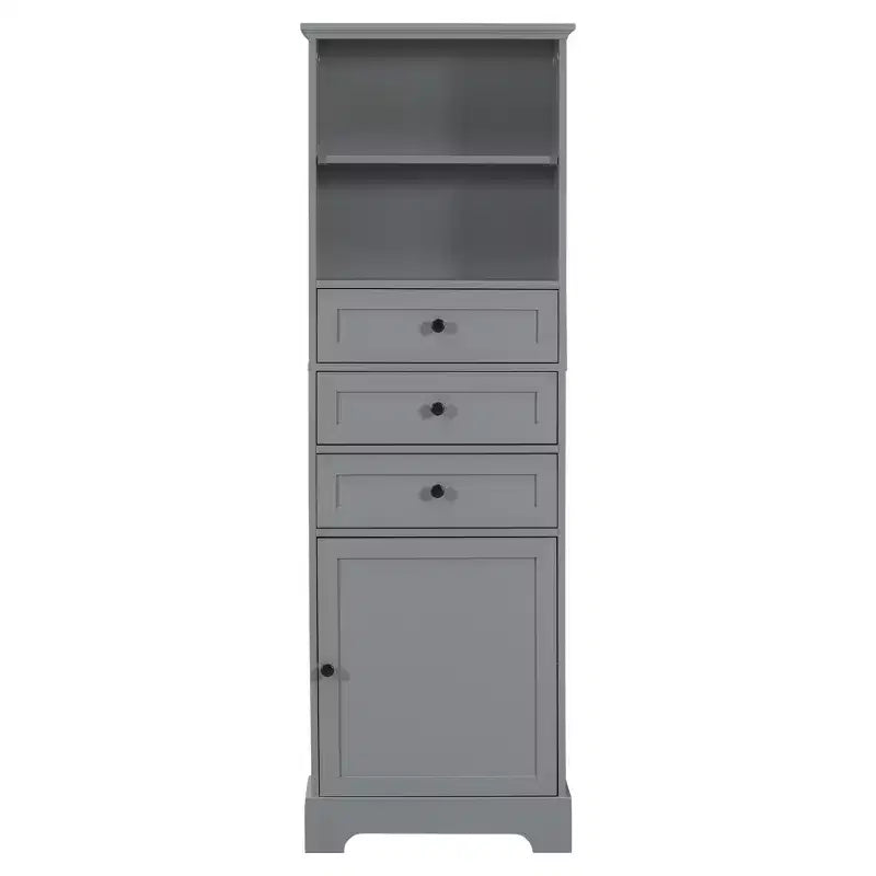 Vertical Storage Cabinet with Drawers and Adjustable Shelves for Bathroom, Study, Office and Interior