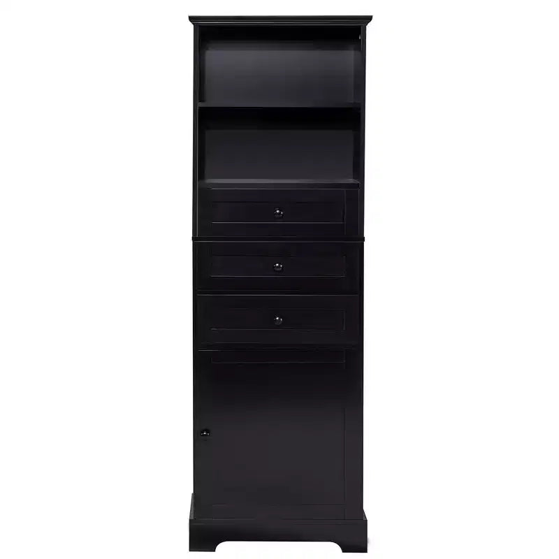 Vertical Storage Cabinet with Drawers and Adjustable Shelves for Bathroom, Study, Office and Interior
