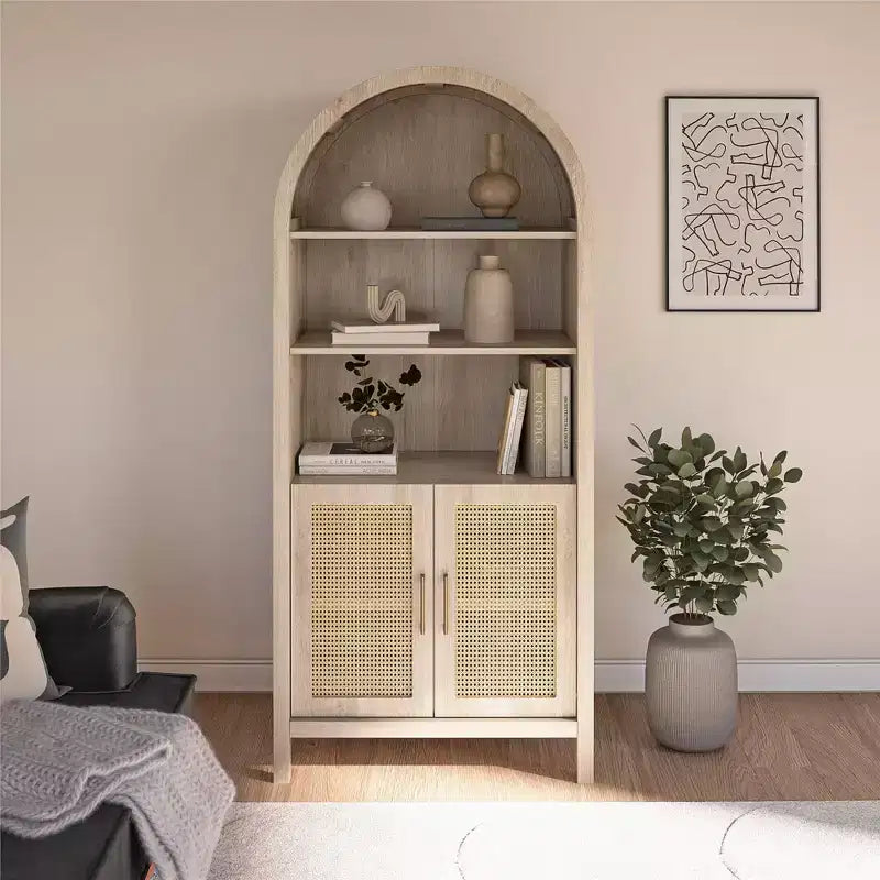 Buffet moderne cintré de 70 po avec 2 portes