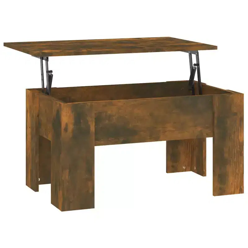 Coffee Table Smoked Oak Engineered Wood Medium