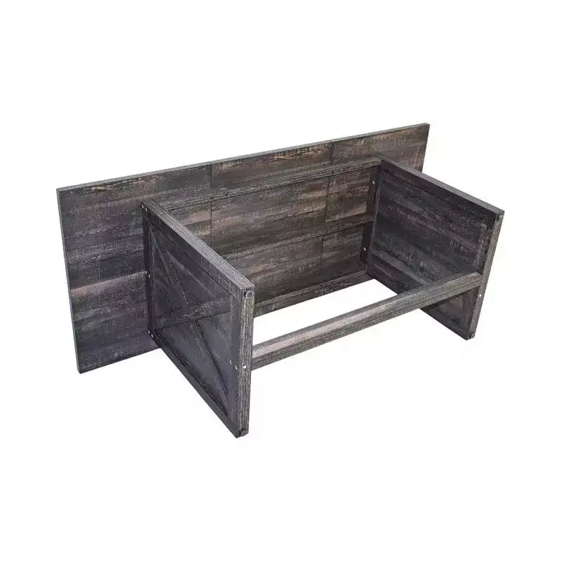 Table de salle à manger rectangulaire avec piètement en X, style industriel rustique pour salle à manger, bois noir