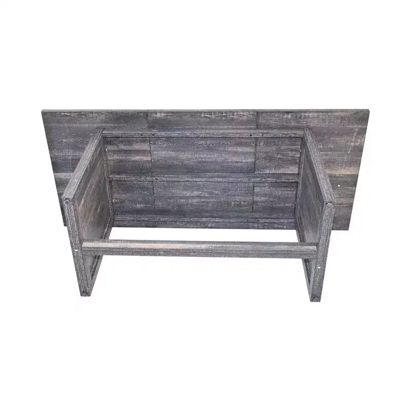 Table de salle à manger rectangulaire avec piètement en X, style industriel rustique pour salle à manger, bois noir