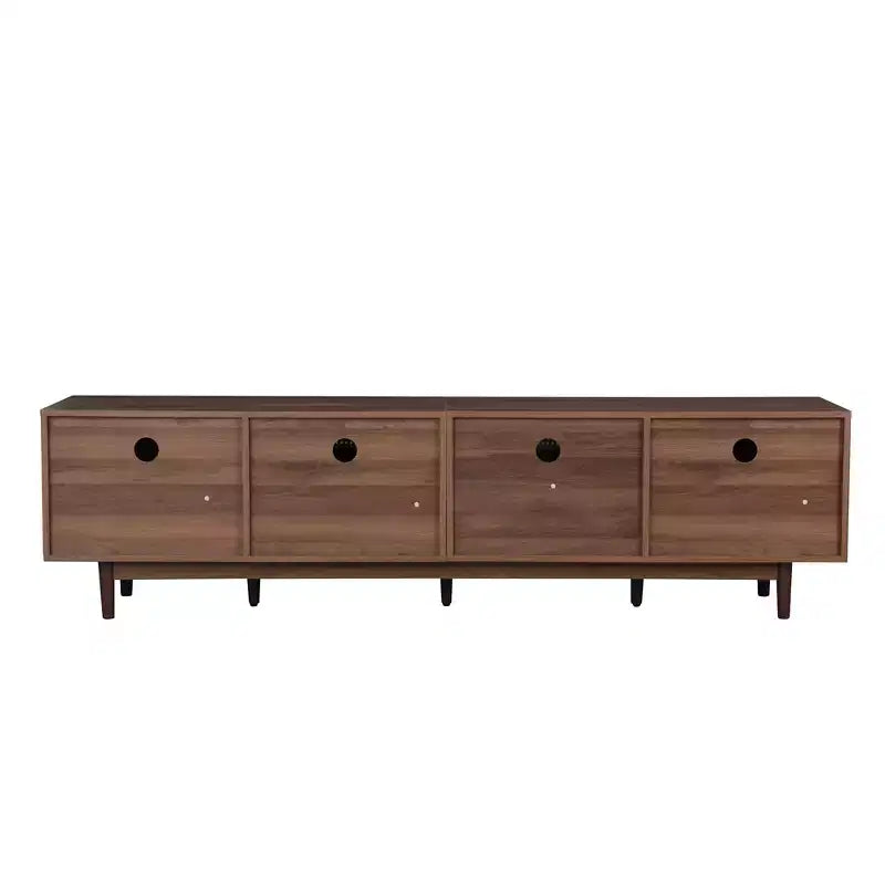 Meuble TV pour téléviseurs jusqu'à 85", Meuble TV de style ferme Console média Meuble TV avec tiroirs, Marron