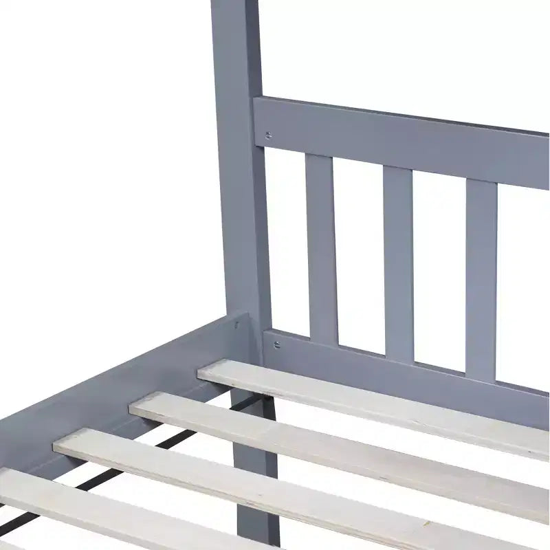 77.3IN Twin-Over-Twin Bunk Bed with 2 Storage Drawers, Convertible into 2 Twin Beds for Bedroom, Kids Room, Gray