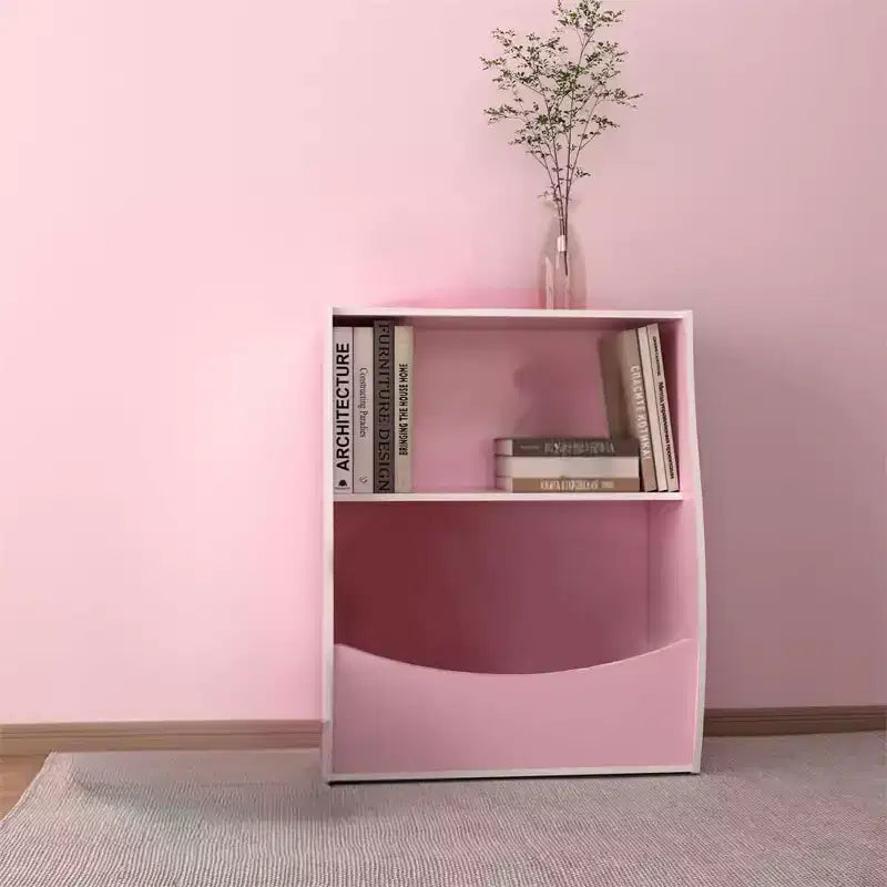 Children's Bookshelf - Book Storage Organizer, Double Layer Kids Toy Storage Cabinet with Open Compartments for Bedroom, Kids Room, Playroom
