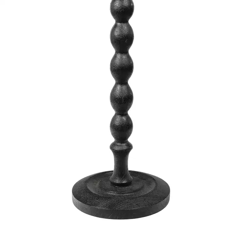 24.5" Cottage Classic Spindle Wood Pedestal Round Drink Table & Decorative End Table