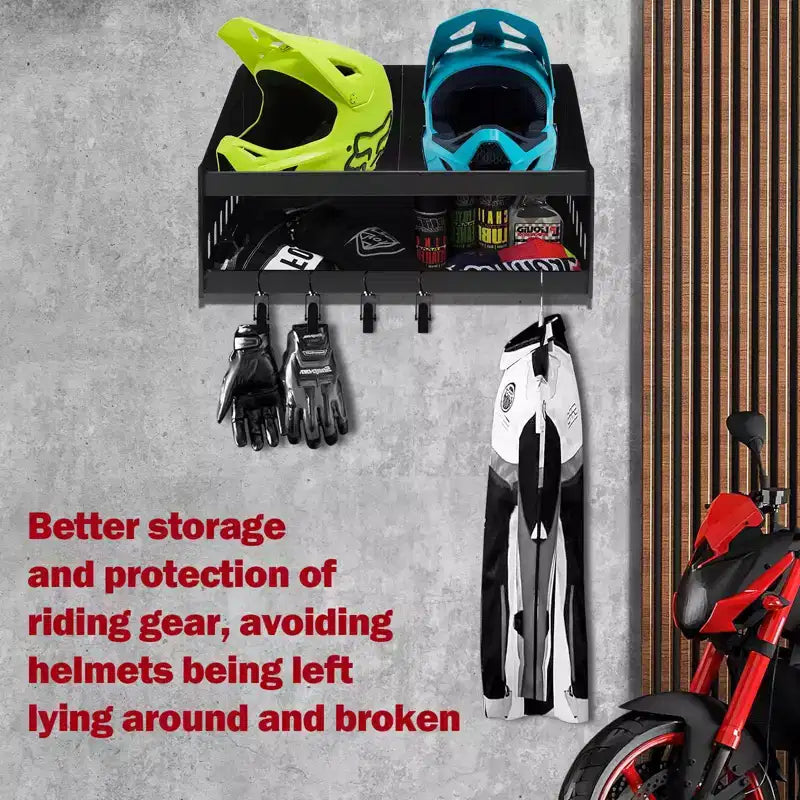 Helmet Storage Cabinet, Wall-Mounted Aluminum Helmet Organizer with Lockable Storage
