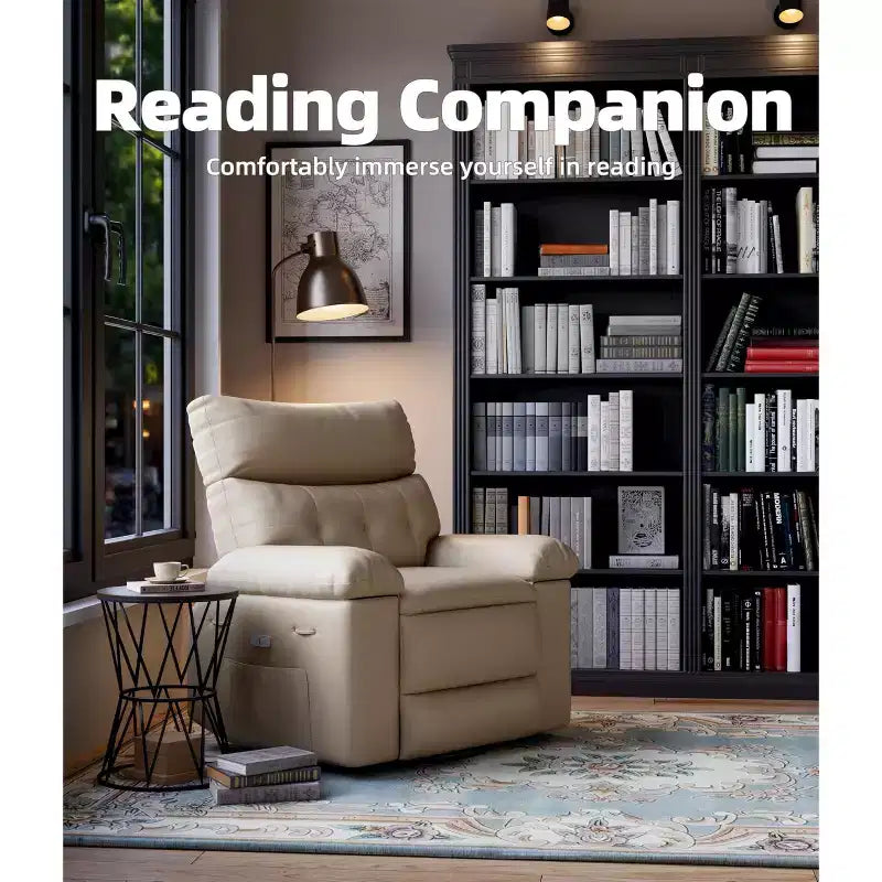 27 Oversized Recliner Chair  360 Swivel Rocker with Heat & Massage (for Living Room/Bedroom/Nursery)