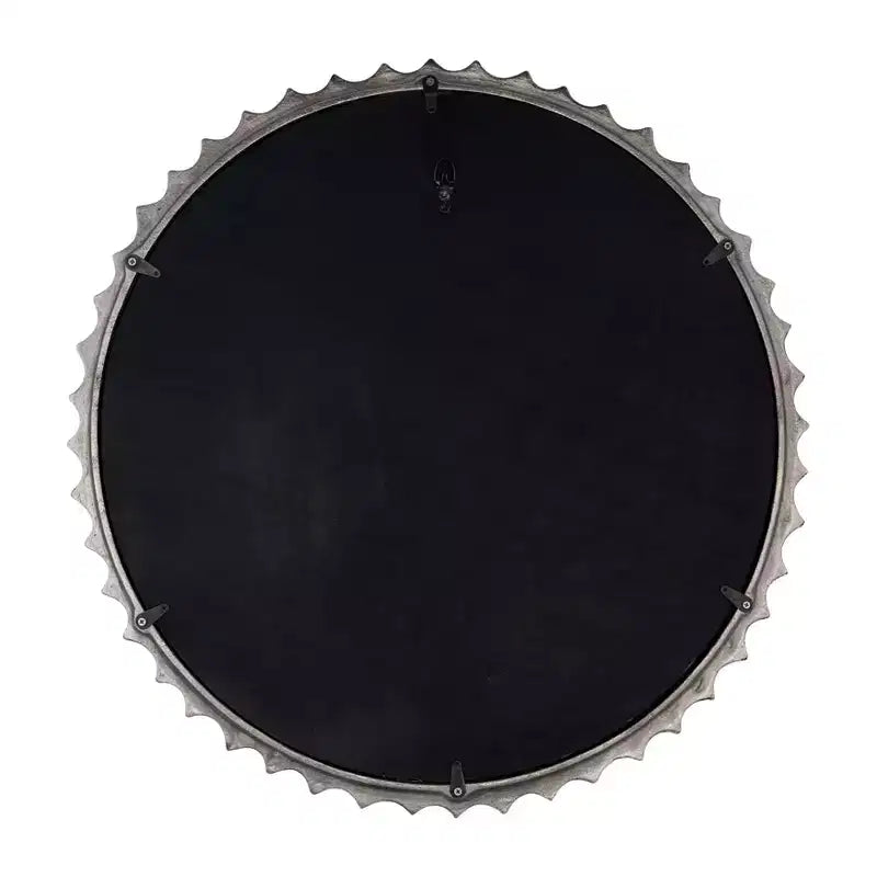 Modern Round Wall Mirror with Decorative Metal Frame - Glass Accent Mirror for Home, Office, Bedroom, Living Room - Metallic Finish - 29 Silver
