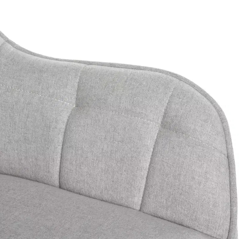 Accent Armchair Fabric Upholstered, Modern Leisure Vanity Chair with Padded Backrest and Seating Cushion, Swivel Armchair Side Chair, Grey