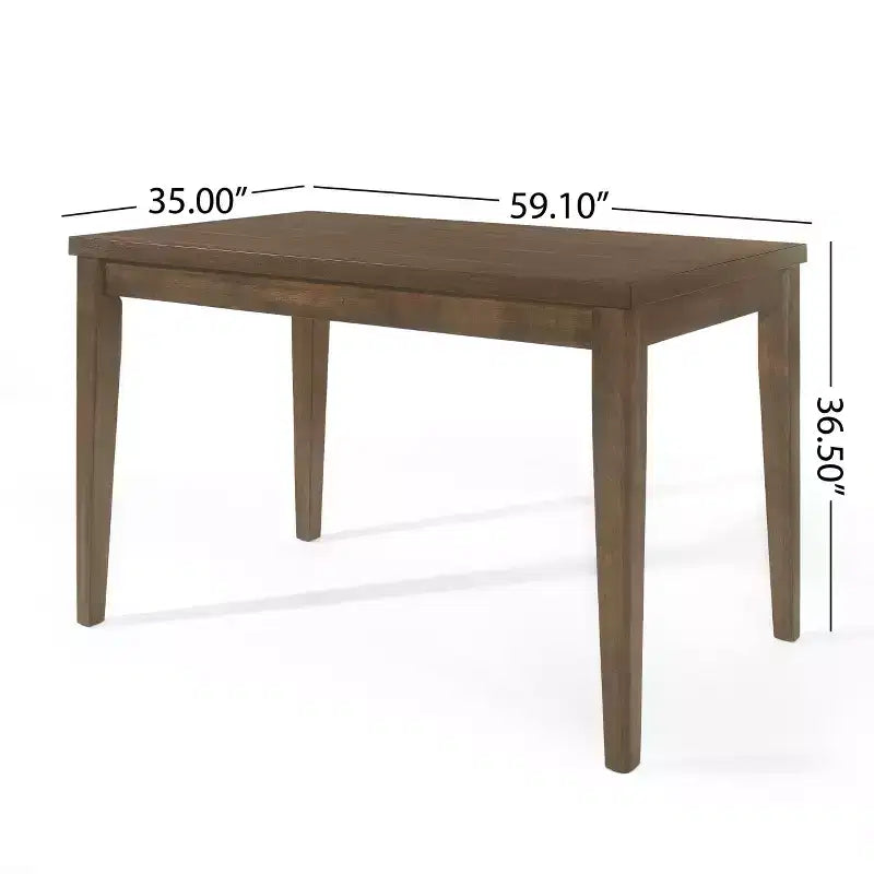 59.1'' Vintage Counter Height Dining Table with Wooden Legs, Kitchen Table with Thick Tabletop for Living Room, Dining Room