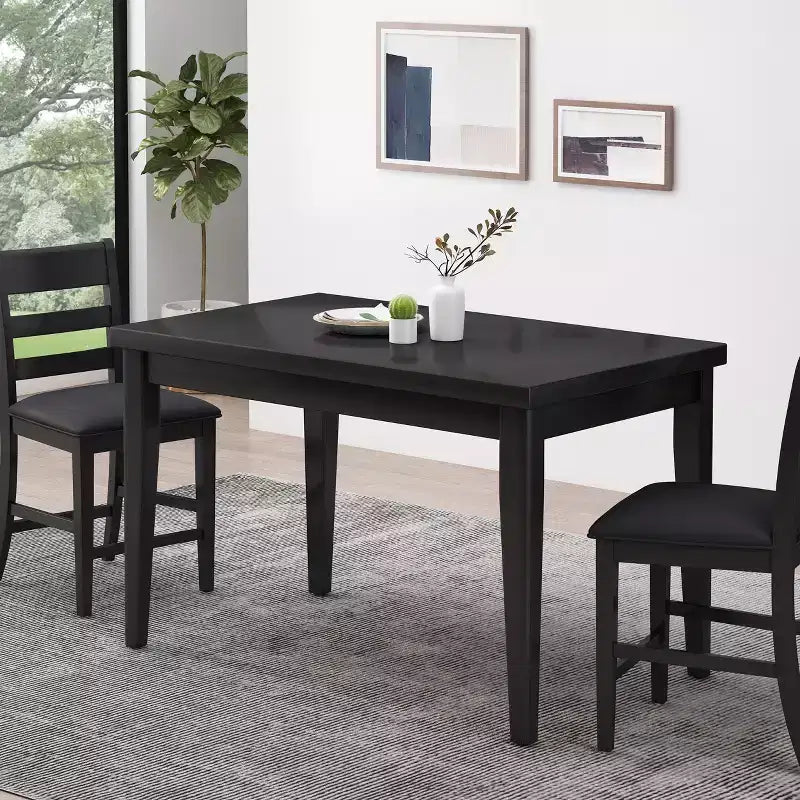 59.1'' Vintage Counter Height Dining Table with Wooden Legs, Kitchen Table with Thick Tabletop for Living Room, Dining Room