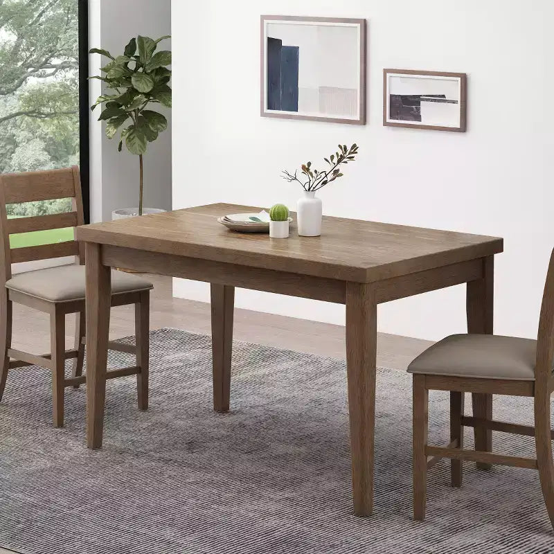 59.1'' Vintage Counter Height Dining Table with Wooden Legs, Kitchen Table with Thick Tabletop for Living Room, Dining Room