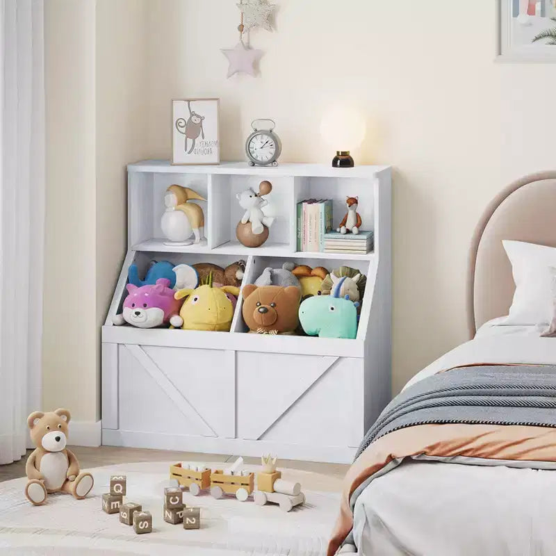 Meuble de rangement pour jouets pour enfants, étagère à livres et rangement de jouets pour enfants, organisateur de jouets et étagère pour tout-petits pour chambres d'enfants, salle de jeux, chambre à coucher, chambre de bébé, garderie