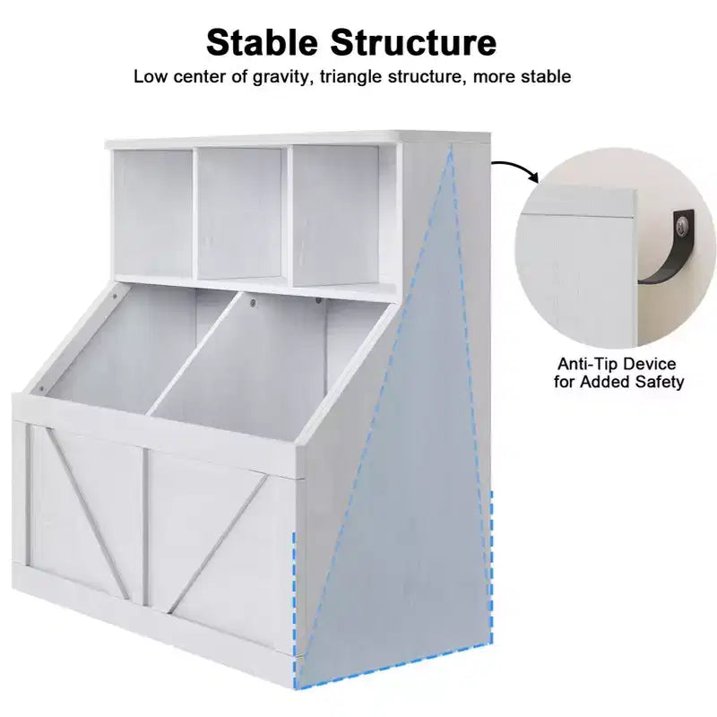 Meuble de rangement pour jouets pour enfants, étagère à livres et rangement de jouets pour enfants, organisateur de jouets et étagère pour tout-petits pour chambres d'enfants, salle de jeux, chambre à coucher, chambre de bébé, garderie
