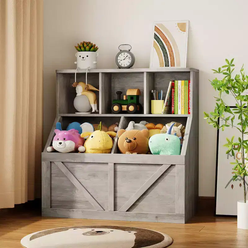 Meuble de rangement pour jouets pour enfants, étagère à livres et rangement de jouets pour enfants, organisateur de jouets et étagère pour tout-petits pour chambres d'enfants, salle de jeux, chambre à coucher, chambre de bébé, garderie