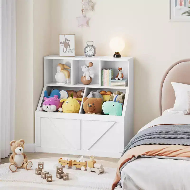Meuble de rangement pour jouets pour enfants, étagère à livres et rangement de jouets pour enfants, organisateur de jouets et étagère pour tout-petits pour chambres d'enfants, salle de jeux, chambre à coucher, chambre de bébé, garderie
