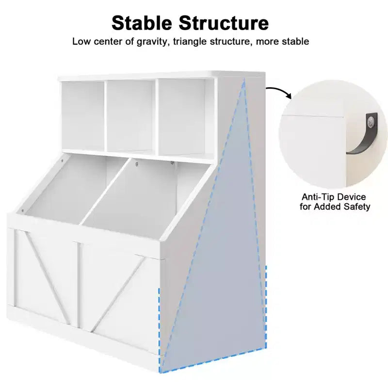 Meuble de rangement pour jouets pour enfants, étagère à livres et rangement de jouets pour enfants, organisateur de jouets et étagère pour tout-petits pour chambres d'enfants, salle de jeux, chambre à coucher, chambre de bébé, garderie