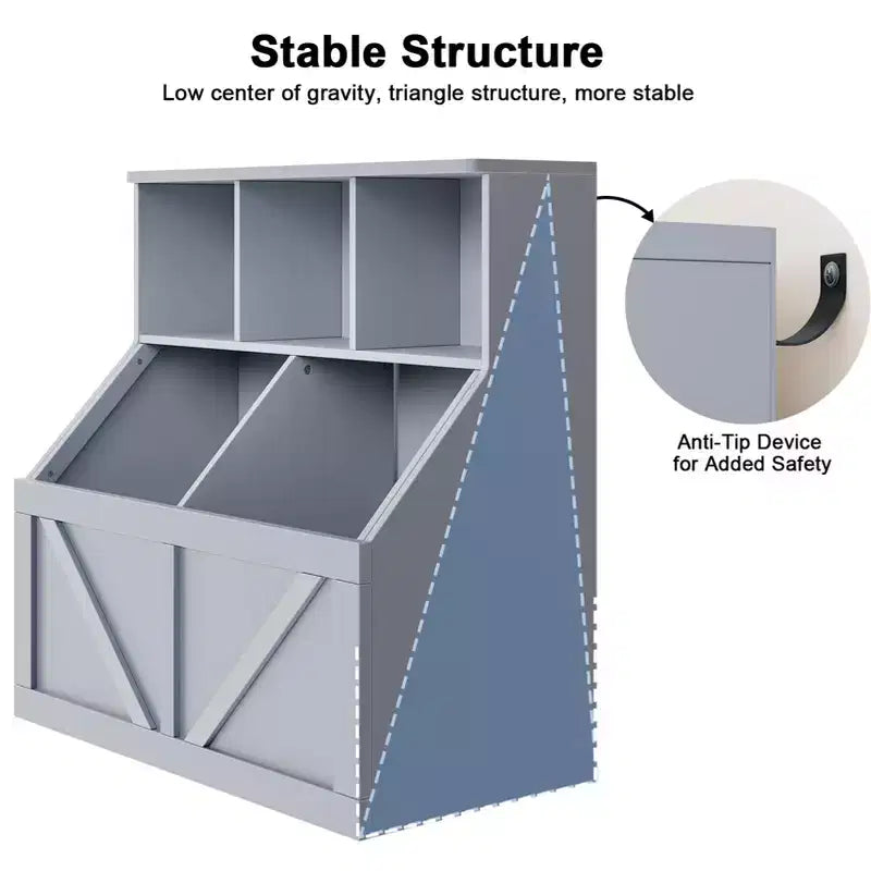 Meuble de rangement pour jouets pour enfants, étagère à livres et rangement de jouets pour enfants, organisateur de jouets et étagère pour tout-petits pour chambres d'enfants, salle de jeux, chambre à coucher, chambre de bébé, garderie
