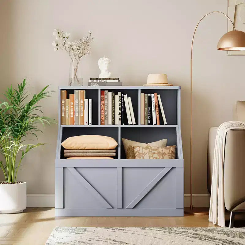 Meuble de rangement pour jouets pour enfants, étagère à livres et rangement de jouets pour enfants, organisateur de jouets et étagère pour tout-petits pour chambres d'enfants, salle de jeux, chambre à coucher, chambre de bébé, garderie