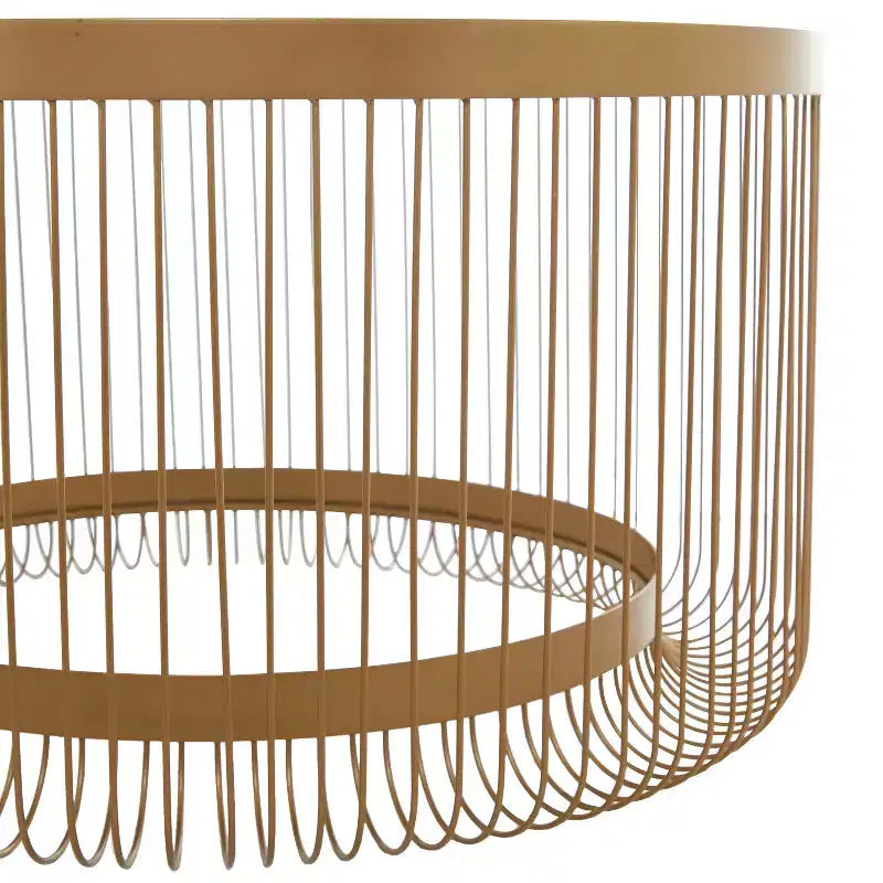 Contemporary Metal Mirrored Coffee Table Gold