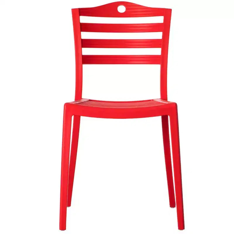 Chaise de salle à manger moderne en plastique avec dossier échelle