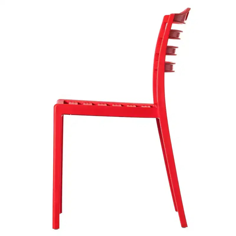Chaise de salle à manger moderne en plastique avec dossier échelle