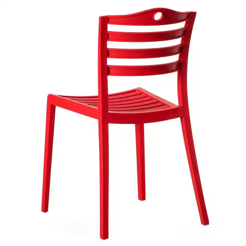 Chaise de salle à manger moderne en plastique avec dossier échelle