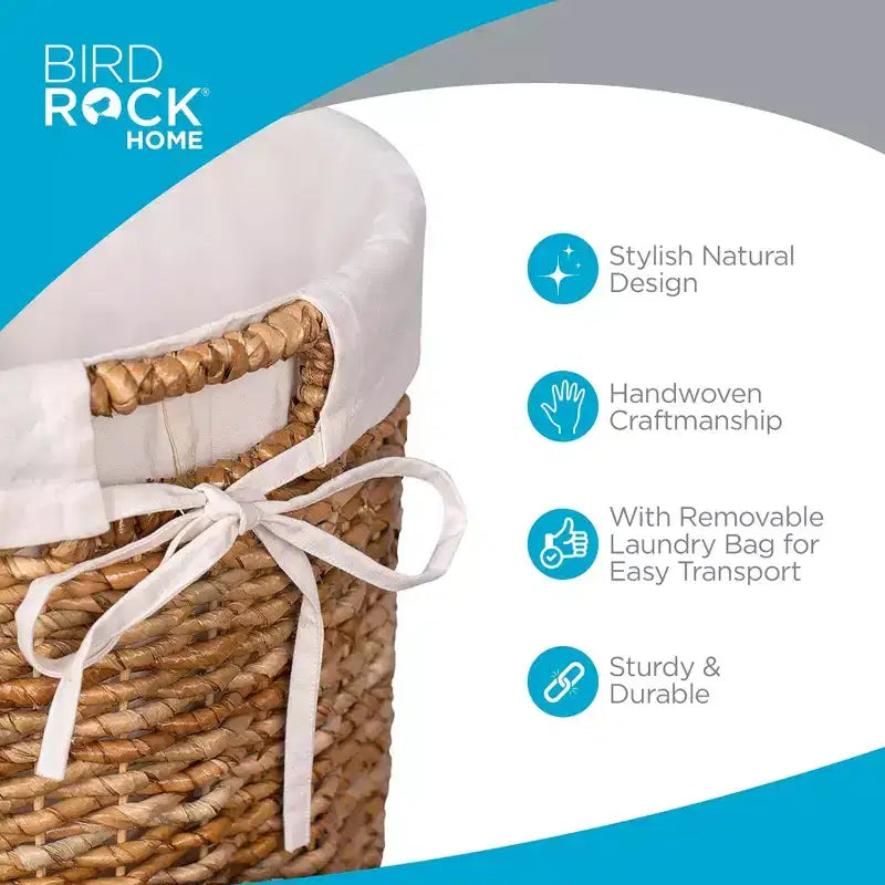 Seagrass Laundry Hamper with Liner - Natural