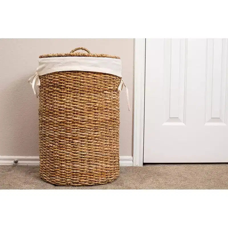 Seagrass Laundry Hamper with Liner - Natural