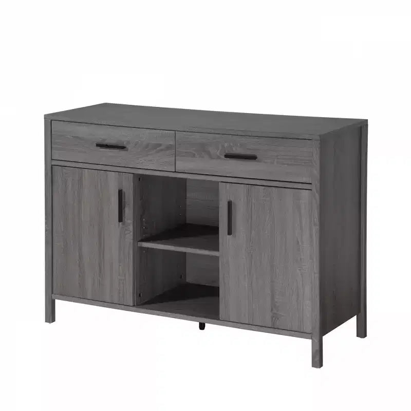 47W Sideboard Storage Cabinet, Dining Server Cupboard Buffet Table with Two Cabinets and Drawers